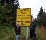 On the Lewis Miller trail with Mayor Kevin Greene of Millertown.  Photo by Teresa Greene